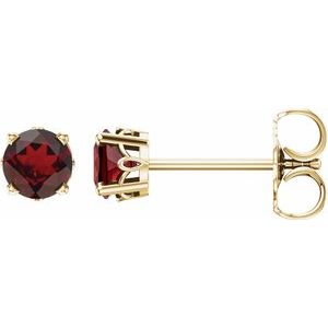 Round 4-Prong Scroll Setting® Stud Earrings