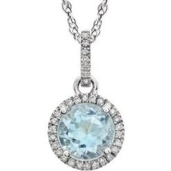 Halo-Style Birthstone Necklace