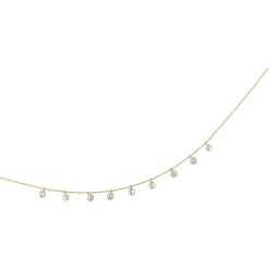 Alternative view of Bezel-Set Station Necklace