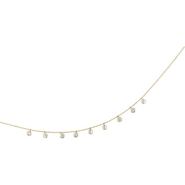 Bezel-Set Station Necklace - Image 2