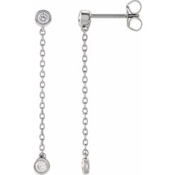 Lab-Grown Diamond Chain Earrings
