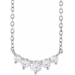 Lab-Grown Diamond Graduated Necklace