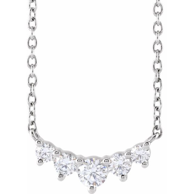 Lab-Grown Diamond Graduated Necklace