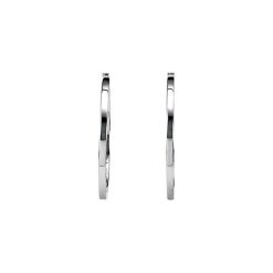 Alternative view of Hinged Square Tube Hoop Earrings