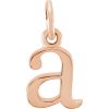 Lowercase Initial Necklace or Charm/Pendant
