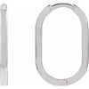 Elongated Hoop Earrings