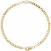Bezel-Set Solitaire Curb Link Bracelet