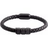 6 mm Black Leather Bracelet