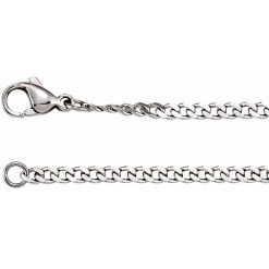 3.2 mm Stainless Steel Diamond-Cut Curb Chain