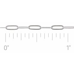 2 mm Ultra-Lightweight Paperclip-Style Chain by the Inch