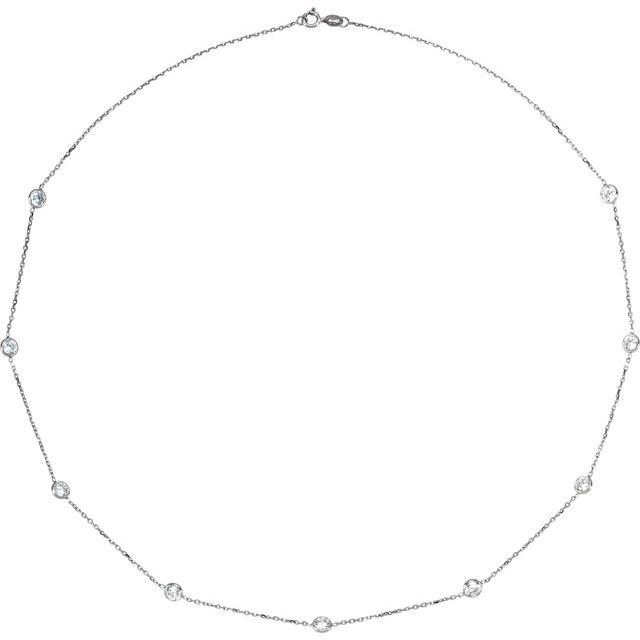 Bezel-Set Station Necklace