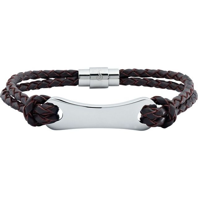 Leather & Stainless Steel Bracelet